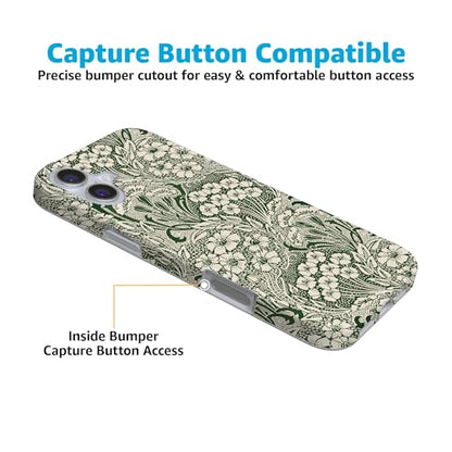 Casely iPhone 16 Case | Mystic Meadow | Green Gardens | Compatible with MagSafe | Classic Ultra Slim Design - color: Mystic Meadow | Green Gardens, size: Iphone 16