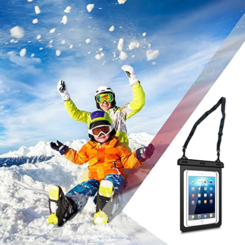 Universal iPad Waterproof Case, Waterproof Dry Bag Pouch for iPad Pro 12.9" 6/5/4/3 iPad Pro 11" / 10.5", iPad Air 5/4 10.9" 2022/2020, Galaxy Tab S8/S7, Android Tablet Up to 12.9 inch - size: Tablets up to 12.9 inch