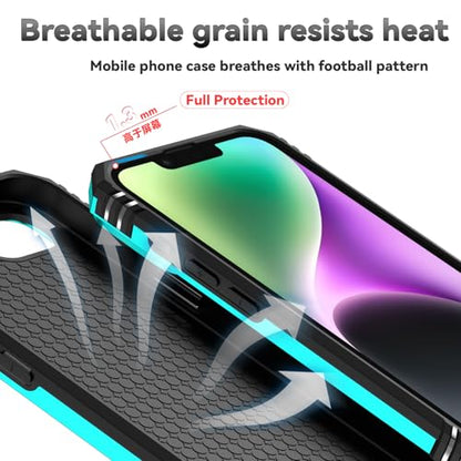 for iPhone 17E / iPhone 16E Case, with Camera Lens Cover HD Screen Protector, Dual Layer Military-Grade Drop Tested Magnetic Ring Holder Kickstand Protective Phone Case for iPhone 16E / 17E (Mint) - color: Mint with camera cover Military-Grade 2nd gen