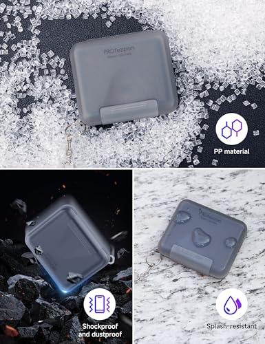 PROfezzion SD Card Holder Case for 4 SD/SDXC/SDHC & 8 microSD TF Memory - color: Grey - 12 Slots