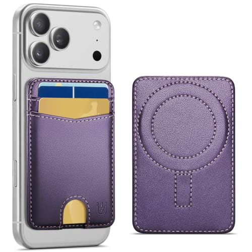 for Magsafe Wallet Magnetic Card Holder RFID Blocking, Purple - color: Purple