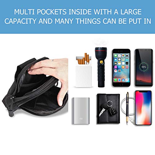 Tactical Waist Pouch EDC Molle Waist Bag Belt Phone Pouch Holster Purse Carrying Pouch for Smartphone, Tools - color: Red