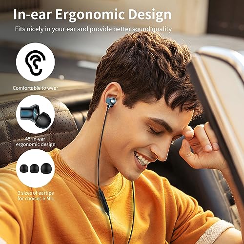 COOYA USB C Headphones Wired Earbuds for iPhone 18 Pro Max 17 16 15 Green - color: NavyBlue