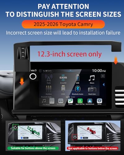 Magnetic Car Phone Holder for 2025 2026 Toyota Camry Accessories, for Toyota Camry XLE/XSE 12.3 Inch Screen Fixed Clip, 360° Rotation,Compatible with MagSafe - size: for 2025 2026 Toyota Camry 12.3 inch touch screen