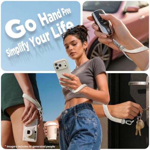 SURPHY Elastic Phone Wrist Strap, Phone Lanyard, Key Chain Lanyards - color: A- Stone
