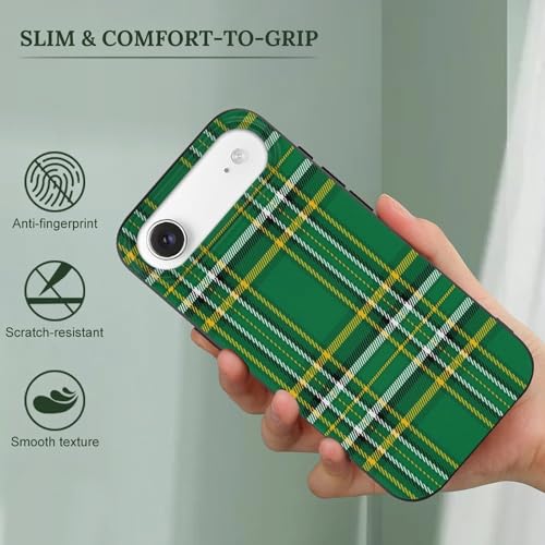 Irish National TartanAnti-Yellowing Soft TPU Phone Case for iPhone 17, Shockproof and Scratch-Resistant Case - color: black-style-66
