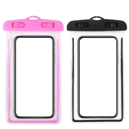 Waterproof Phone Pouch 2 Pack Universal IPX8 Waterproof Cell Phone Dry Bags for iPhone 17/16/15/14/13 Pro Max Beach Pool Kayak Cruise - color: Black&Pink