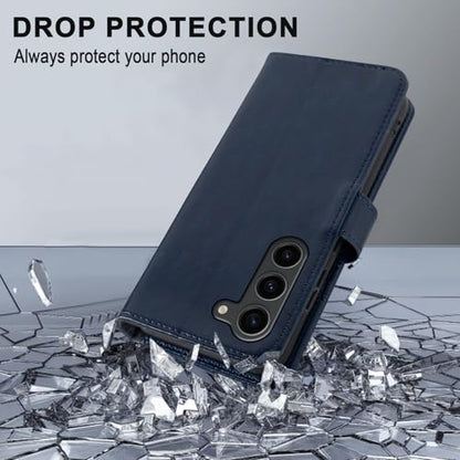 MONASAY Wallet Case for Samsung S23+ Plus with 3 Card Holders - Blue - color: Blue, size: Galaxy S23+ Plus