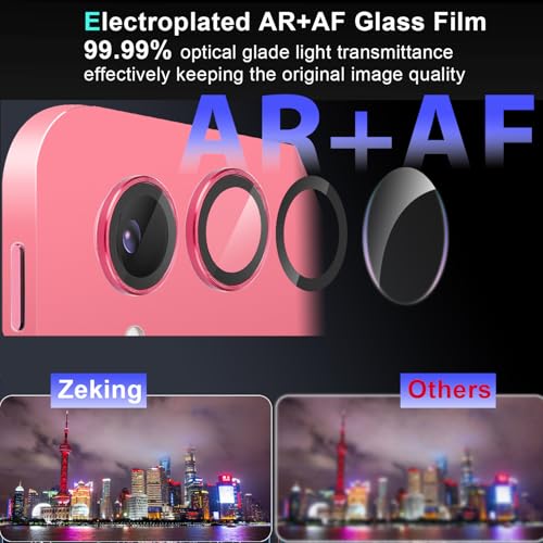 Zeking (2 Set for iPad 11 A16 2025 Camera Lens Protector, Scratch-Resistant HD Clarity Ultra-Thin 9H Tempered Glass with Aluminum Edging, Individual Metal Lens Cover(Red) - color: Red