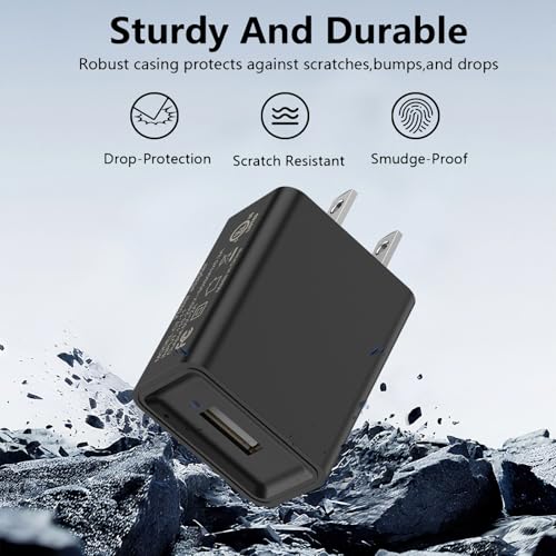 2 Pack 10W USB Charger Block, Fast Charging Wall Charger Power Adapter Brick Cube for iPhone 14 13 12 11 Pro Max SE XS XR X 8 7 6 6S Plus (Black) - color: Black
