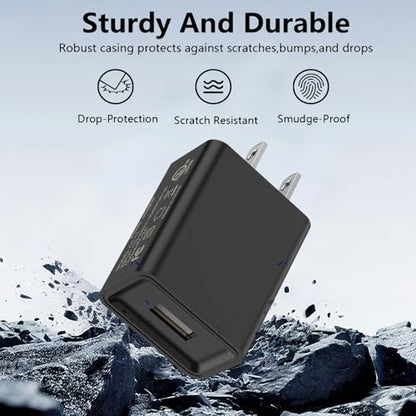 2 Pack 10W USB Charger Block, Fast Charging Wall Charger Power Adapter Brick Cube for iPhone 14 13 12 11 Pro Max SE XS XR X 8 7 6 6S Plus (Black) - color: Black