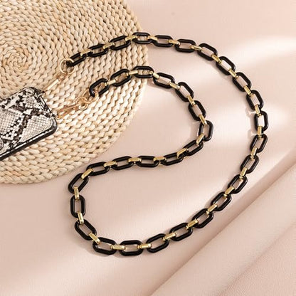 Phone Crossbody Chain Cell Phone Lanyard,Acrylic Shouder Strap Universal Cellphone Chain Strap with Tether Patches Compatible with Most Phones Bag Purse (T) - color: I
