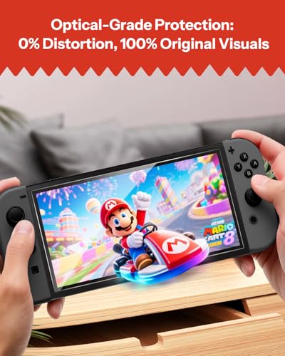 OMOTON Auto-Alignment Matte Screen Protector for Nintendo Switch 2 2025 7.9”, Matte Glass Screen Protector, Easy Dust-free Installation Tool, Anti-Glare, Touch Sensitive, 2 Pack - size: Switch 2 - 7.9 Inch