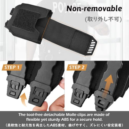 TRIWONDER Tactical Cigarette Pouch Molle Small Military Bag Battery Cigarette Case EDC Utility Card Holder Lighter Slot Mini Cigar Waist Pack - color: 02 Black - Hook and Loop