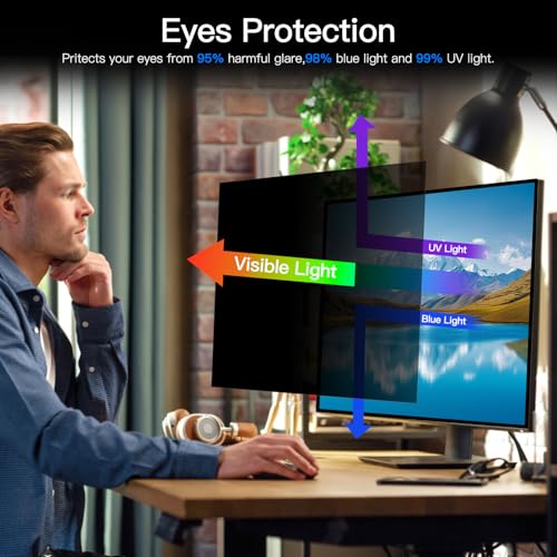 Magnetic Computer 27 Inch Privacy Screen for 16:9 Aspect Ratio - size: Computer Monitor 27Inch-1Pack