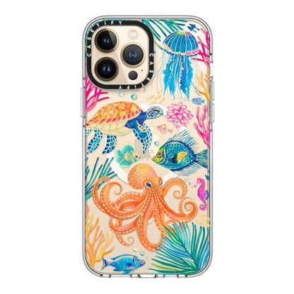 CASETiFY for iPhone 13 Pro Max Case - Impact Clear Compatible with MagSafe | Not Yellowing | 6.6 ft. 3x Military Grade Drop Protection | Under the Sea 2 by Grace Andersson | Clear - color: Under the Sea 2, size: Iphone 13 Pro Max (6.7")