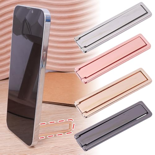 Universal Mini Folding Mobile Phone Kickstand Self-Adhesive Ultra Thin Tablet Stand Mount for Smart Phone Holder,Gold - color: Gold