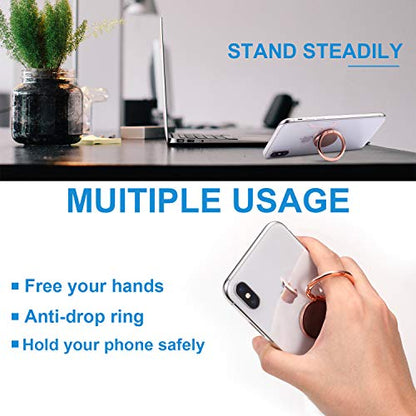 Finger Ring Stand & Magnetic Mount Set, Fits iPhone & Android Smartphones - color: Finger Ring Stand & Magnetic Mount