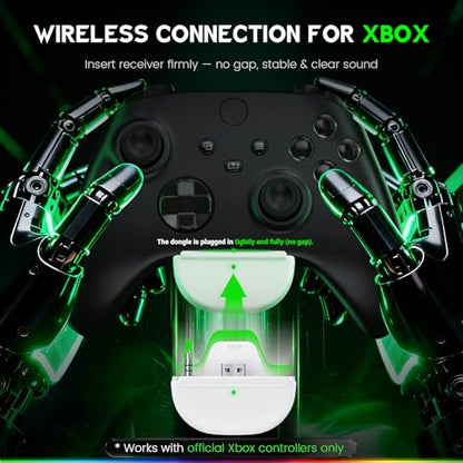WESEARY Wireless Gaming Headset for Xbox Series X|S, 2.4GHz Ultra-Low Latency Headset with Noise Cancelling Mic for PC, PS5, PS4, Switch, Mac, 3D Surround Sound, Bluetooth 5.4, 50H Battery