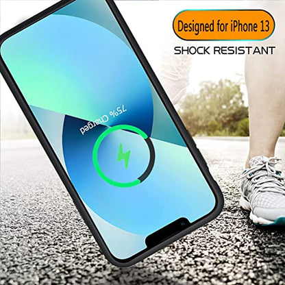 Battery Case for iPhone 13, Full Encircle 10000mAh High Capacity Rechargeable Portable Charger Case Extended Battery Pack Compatible with iPhone 13 (6.1 inch) Wireless Charging Case with Carplay-Black - size: iPhone 13 (6.1 inch)