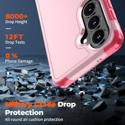 zapica Designed for Samsung Galaxy S26 Plus Case, Light Pink | Military Grade Drop Protection, Dual Layer Structure Design, Heavy Duty Shockproof Non-Slip Phone Cover - color: Light Pink, size: Samsung Galaxy S26 Plus 6.7''
