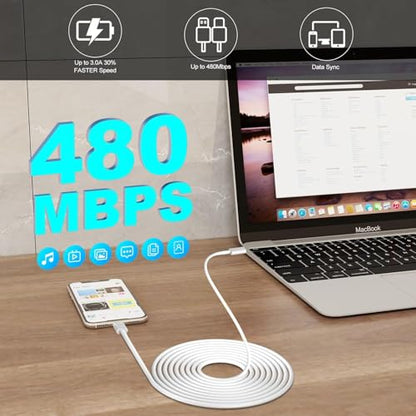 iPhone Charger Fast Charging Block,2Pack Quick Apple iPhone Wall Charger,Super Fast Apple Phone Chargers Power Adapter,10FT Long USB C to Lightning Cable for iPhone14/14 Pro Max/13 Pro/12 MiNi/11/XR/X - size: 10F T