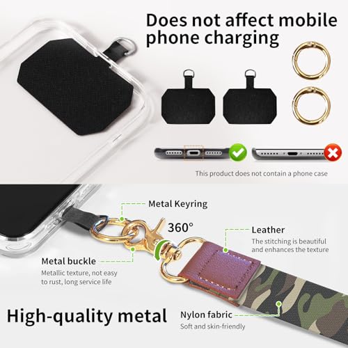 Phone Lanyard Crossbody Wrist Strap, Universal Adjustable Neck Strap for Phone Case Keys ID Badges, Travel Essential - color: Classic Camouflage