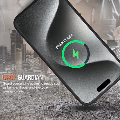 Battery Case for iPhone 15 Pro Max, Enhanced 12000mAh Portable Protective Wireless Charging Case Support Carplay Compatible with iPhone 15 Pro Max (6.7 inch) Rechargeable Battery Charger Cover(Black) - size: iPhone 15 Pro Max