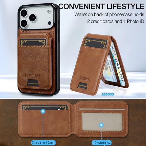 L3 2 in 1 Detachable Leather Wallet and Phone Cases Compatible with iPhone 17 Pro Case with Card Holder RFID Blocking, Compatible with Magsafe Charging 6.3 Kickstand (Brown, IP 17 Pro) - color: Brown, size: 6.3