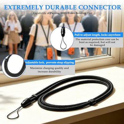 Phone Lanyard for iPhone Adjustable Crossbody Phone Strap Compatible with iPhone and Android Smartphones Universal Phone Neck Lanyard for Travel Essentials