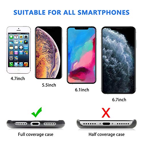 SHANSHUI Phone Lanyard, 4 Durable Pads Universal Cell Phone Neck Lanyard and Wrist Strap Tether Lanyard Patch Compatible with Protection All Smartphones -Pink - color: Clear-2(4pads), size: 23inch