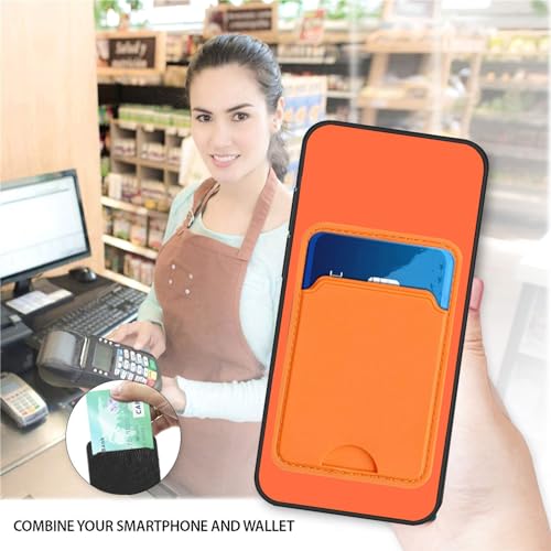 for Google Pixel 9/9 Pro Case with Screen Protector, Silicone Slim Wallet Cover with Card Holder Shock Absorption Rubber Case Compatible for Google Pixel 9/9 Pro 6.3" Smartphone -Orange