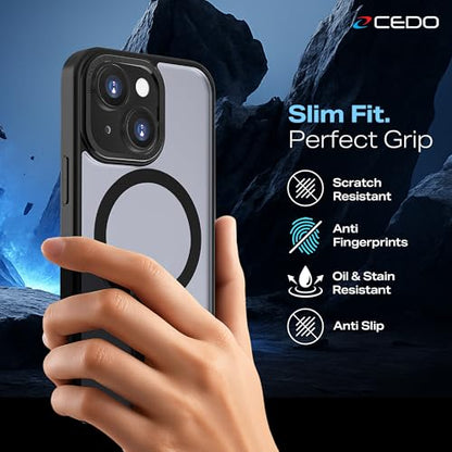 CEDO Magnetic Kickstand Case for iPhone 14, MagSafe Compatible Black - size: iPhone 14