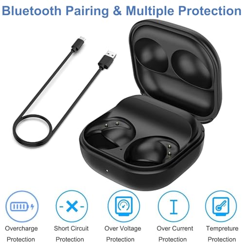 Charging Case for Galaxy Buds 2 Pro SM-R510, Charger Station ONLY for Samsung Galaxy Buds 2 Pro Bluetooth Earbuds (Black)