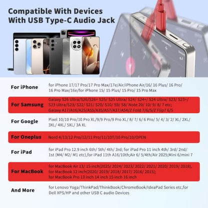 USB C Earbuds Wired Headphones for iPhone 18 Pro Max 17 16 17e,Red - color: Red