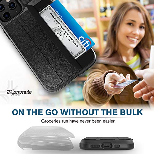 VENA vCommute for iPhone 12 Pro Max Wallet Case, Black - color: Black, size: iPhone 12 Pro Max