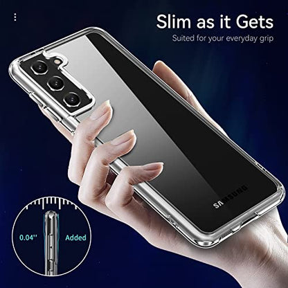 DEERLAMN Clear Phone Case for Samsung Galaxy S22 Plus, Transparent Anti-Scratch Non-Yellowing Ultra Slim Fit Shockproof Drop Protection Phone Cover - size: Samsung Galaxy S22 Plus