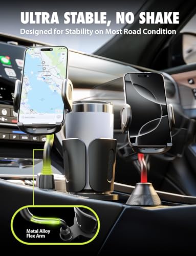 Bracketron TripGrip 2.0 Cup Holder Phone Mount, Metal Gooseneck