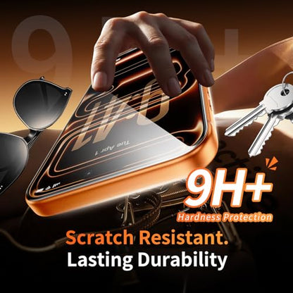 2 Pack for iPhone 17 Pro Max Screen Protector, 9H+ Hardness Tempered Glass Full Edge Coverage, Military-Grade Shatter Protection, HD Clear & Sensitive Touch, Easy Installation - size: for iPhone 17 Pro Max