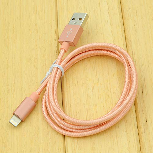3FT Fast Charging Lightning Cable,Apple MFi Certified USB to Lightning Charger + Sync Cable Compatible with iPhone 11/11 Pro/11 Pro MAX/XS/XS MAX/XR/X/8/8 Plus/7/7 Plus/MacBook (B/Rose Gold) - color: B/Rose Gold