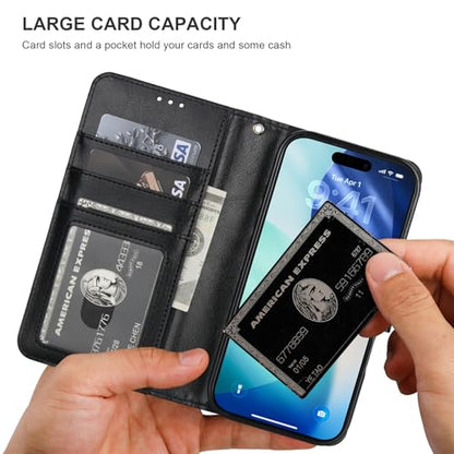 Bocasal for MagSafe Wallet Case Card Holder for iPhone 17, Black - color: Black for MagSafe