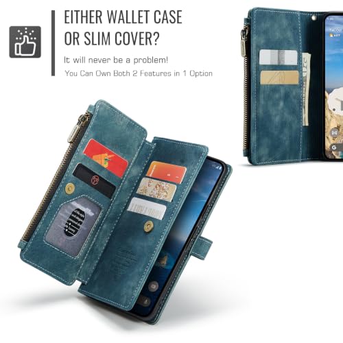 Google Pixel 11/Pixel 11 Pro 5G Wallet Case with Card Holder,Blue - color: Blue, size: Pixel 11/11 Pro 6.3 Inch