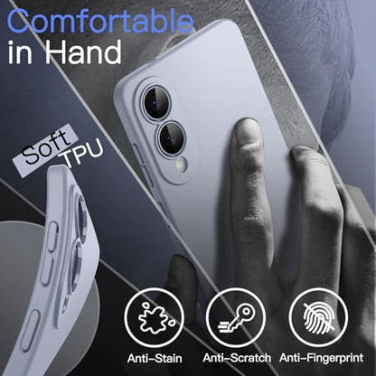JETech Slim Case for Samsung Galaxy S25 Edge, Icyblue | Camera Lens Protection, Soft TPU Design, Matte Finish, Shockproof Protection - color: Icyblue, size: Galaxy S25 Edge
