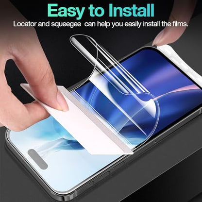3 Pack Flexible Film for iPhone 17 Pro Screen Protector[NOT GLASS], Non-breakable Soft TPU Hydrogel Film for iPhone 17 Pro, Invisible Thin, Scratch Resistant, Self-Healing - size: iPhone 17 Pro