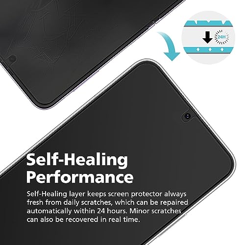 [3 Pack] For Samsung Galaxy S24/S24 Plus/S24 Ultra/S23/S22/S21/Note 20, 3 Pack Anti-Glare Matte Screen Protector, [Support Fingerprint Unlock], Anti-Fingerprint, Full Coverage, Self-Healing, Bubble-Free Easy Installation with Alignment Applicator (Galaxy
