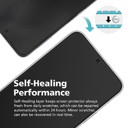 [3 Pack] For Samsung Galaxy S24/S24 Plus/S24 Ultra/S23/S22/S21/Note 20, 3 Pack Anti-Glare Matte Screen Protector, [Support Fingerprint Unlock], Anti-Fingerprint, Full Coverage, Self-Healing, Bubble-Free Easy Installation with Alignment Applicator (Galaxy