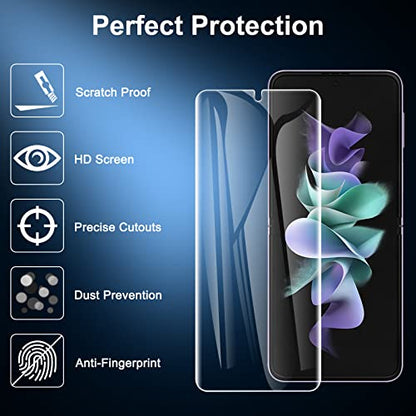 geekboy (2 Set Upgraded) Screen Protector for Samsung Galaxy Z Flip 3 5G