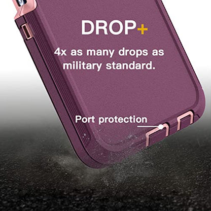AICase for Galaxy A03S Case,Heavy Duty Drop Protection Full Body Rugged Shockproof/Dust Proof Military Protective Tough Durable Phone Cover for Samsung Galaxy A03S(US Version) - color: Night Purple/Pink