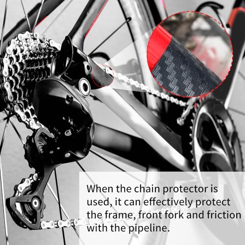 Outus 3 Pieces Bicycle Chainstay Protector - color: 2 Clear + 1 Black
