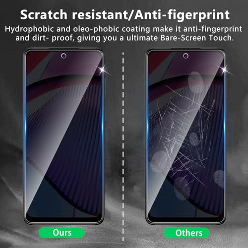 3 Pack Privacy Screen Protector Designed for Motorola Moto G Stylus 5G 2023 /G Power 5G 2023,Full Coverage Anti-Spy Tempered Glass Film,9H Hardness,Anti-Fingerprint,Bubble Free,Easy to Install - size: Moto G Power 5G 2023 FK3